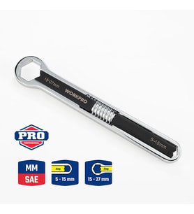WORKPRO WP272016 5/27mm CR-V Üniversal Ayarlanabilir Çift Başlı Anahtar