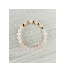 MK TASARIM GERÇEK PEMBE KUVARS BİLEKLİK MKT003 (Çok Renkli)