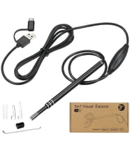 Ayt Sunup USB Kulak Muayene Endoskop Kamera Hs Görüntü 3 ü 1 Arada Kulak Temizleme Cep telefonu Tablet Pc Uyumlu