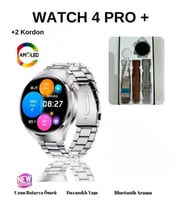 watch 4 pro plus yeni model akıllı saat- 2 kordon hediyeli