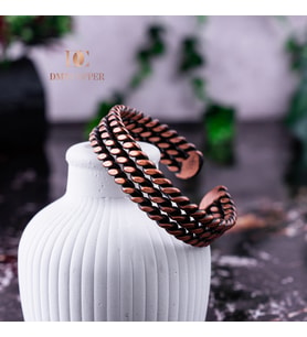 Dmt Copper Home %100 El Yapımı Bakır Bileklik,Doğal Antibakteriyel Bakır Bileklik, Sağlık Dostu Şık Tasarım