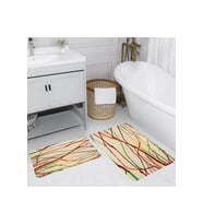 Rovigo Home Dijital Baskılı 2'li Banyo paspas Takımı RVG5178 (Kırmızı)