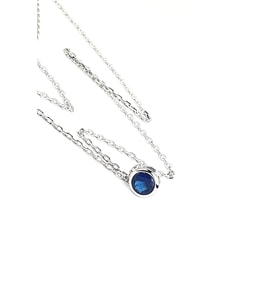 Sky Diamond Blue Creative Sapphire 925 ayar Gümüş Lüks kolye