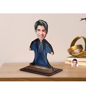 BK Gift Kişiye Özel Extreme Sport Karikatürlü Ahşap Biblo-1 , Arkadaşa Hediye , Sevgiliye Hediye, Kişiye Özel Biblolar