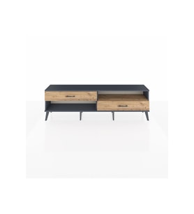 Arges TV Ünitesi Tek Raflı 2 Çekmeceli  176x30x51 Antrasit-Çam