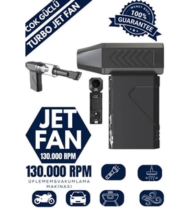 Taşınabilir Mini Turbo Fan  Araç Temizleme, Kurutma, Vakum & Mangal Körükleyici