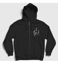 Presmono Unisex Siyah Back To Black Amy Winehouse Fermuarlı Kapüşonlu Sweatshirt 151830tt