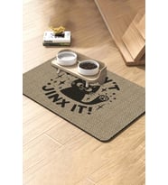 MAtGo Pati Süper Mood Deri Nazar Etme Krem Beslenme Matı Su Geçirmez Kedi Köpek Mama Paspası 50x70cm