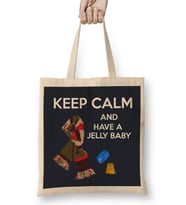 Keep Calm And Have A Jelly Baby Doctor Who Bez Çanta Uzun Saplı