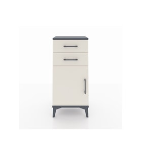 Arges Komodin Tek Raflı 2 Çekmeceli Tek Kapaklı 44x30x96 Antrasit-Aytaşı
