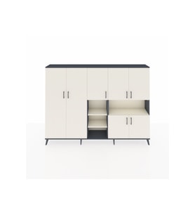 Arges Dolap 13 Raflı 7 Kapaklı 220x30x163 Antrasit-Aytaşı