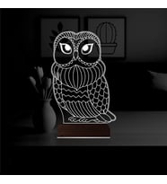 Luvivia Baykuş Tasarım 3D Lamba - Masa Gece Lambası