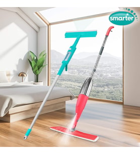 SMARTER Mega 2’Li Somon Shiny + Glasy Sprey Mop Cam Spreyi Mop Paspas Temizlik Seti (Yeşil)