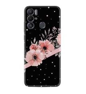 Tecno Pova Neo Kılıf Resimli Desenli Baskılı Silikon Siyah Şerit Mermer 1298
