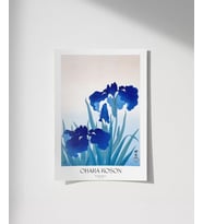 Çerçevesiz Poster Ohara Koson İris Çiçekleri (Çok Renkli)