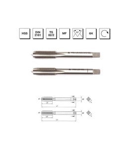 Makina Takım HSS DIN2181 2'li El Kılavuzu M22X2(6H)-MTE B00102032208