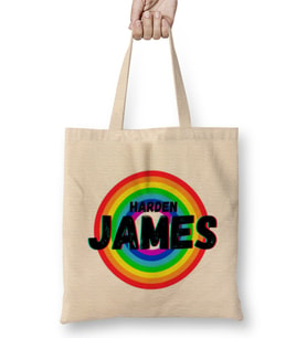 James Harden - Basketball gifts vintage Retro Rainbow Qquotes For BOYS AND Dad Bez Çanta Uzun Saplı