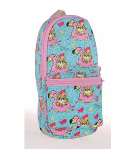 Kaukko Nature Junior Bag Aslan ve Flamingo Kalem Çantası - Kız Çocuk