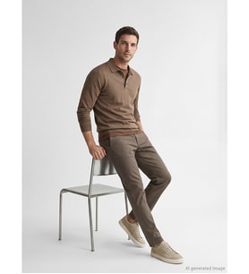 LCWAIKIKI Classic Kahverengi Dar Kalıp Erkek Chino Pantolon