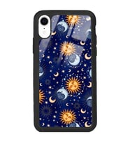 iPhone XR Ay Güneş Pijama Tasarımlı Glossy Telefon Kılıfı