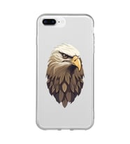 Iphone 7 PLUS - 8 PLUS Uyumlu Kartal Tasarımlı Şeffaf Telefon Kılıfı
