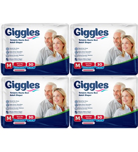 Giggles Hasta Bezi Yetişkin Bel Bantlı Tekstil Yüzey Orta - Medium (M) 120 Adet (4PK*30)