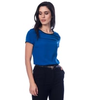 107-CM-0074-2370 Önü Siyah Biyeli Bluz SAKS