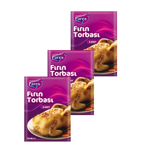 Fırın Torbası 8 Adet 25 x 38 cm Üçlü Set