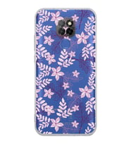 PrintiFy General Mobile GM 20 Uyumlu Kamera Korumalı Floral Pudra Tasarımlı Şeffaf  Kılıf