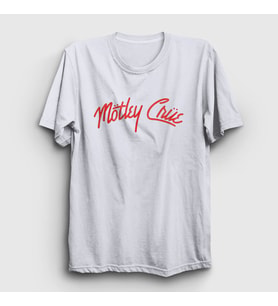 Presmono Unisex Beyaz Logo Mötley Crüe T-Shirt 167238tt (Beyaz)