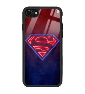iPhone 7 Neon Superman Tasarımlı Glossy Telefon Kılıfı