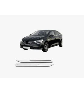 Renault Megane 4 Sedan Krom Çamurluk Sinyal Çıtası 2 Parça 2021-2025 Paslanmaz Çelik