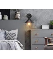 MYLİGHTS RETRO  RUSTİK  VİNTAGE METAL DUVAR LAMBASI APLİK GECE LAMBASI  MAFSALI HAREKETLİ  22CM EN (Siyah)