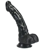 Markos 16 cm  ve Vajinal Kullabilen Siyah Realistik Penis Dildo