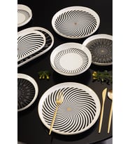 Streamline Girdap 59 Parça 12 Kişilik New Bone Yemek Takımı (Beyaz)