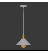 MYLİGHTS ETRO RUSTİK  MAT BEYAZ TEKLİ SARKIT AVİZE EN  22 CM (Siyah)