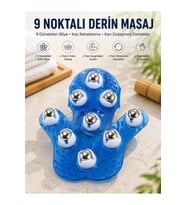 9 Bilyeli Giyilebilir Omuz ve Bacak Masaj Aleti El Eldiveni