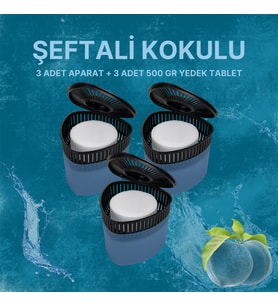 3 Adet 500GR - ŞEFTALİ - Nem Alıcılı Ve Rutubet Giderici Aparat Üçgen (TABLET DAHİL)
