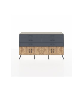 Arges Konsol 2 Raflı 6 Çekmeceli 4 Kapaklı 176x30x99 Aytaşı-Çam/Antrasit