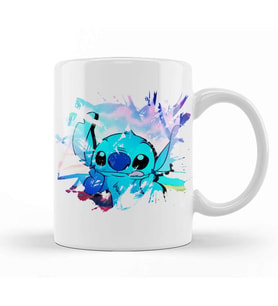 Lilo And Stitch Stitch Splash Paint Kupa Bardak Porselen