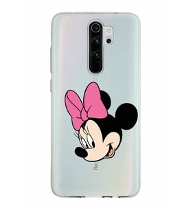 Xiaomi Redmi Note 8 Pro Uyumlu Kapak Minnie Mouse Tasarımlı Şeffaf Silikon Kılıf