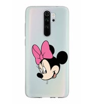 Xiaomi Redmi Note 8 Pro Uyumlu Kapak Minnie Mouse Tasarımlı Şeffaf Silikon Kılıf