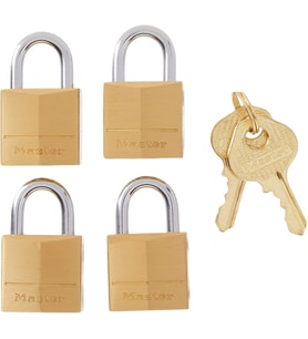 Master Lock Asma Kilit, Masif Pirinç, 1,9 Cm Genişliğinde, 120Q (4 Aynı Anda Kilitlenir)