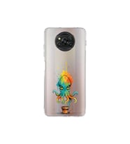 Poco X3 ile uyumlu Splash ahtapot tasarımlı şeffaf silikon kılıf