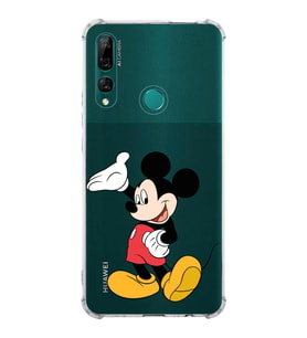 Huawei Y9 Prime 2019  Köşe Korumalı Antişok Kapak Mickey Mouse Tasarımlı Şeffaf  Kılıf