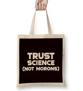 Trust Science Scientist Math Chemistry Nerd Geek Computer-2 Bez Çanta Uzun Saplı