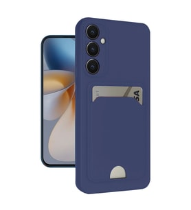 Samsung Galaxy S24 Fe Kılıf Kelvin Kartvizitli Silikon - Lacivert