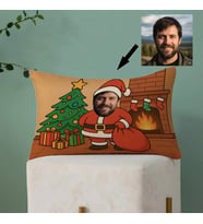 Kişiye Özel Noel Baba Dikdörtgen Yastık