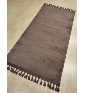 MAKRSOER PUFFY KAHVE YUMUŞAK DOKULU PELUŞ HALI 80X150 CM
