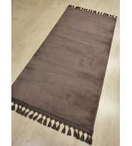 MAKRSOER PUFFY KAHVE YUMUŞAK DOKULU PELUŞ HALI 80X150 CM